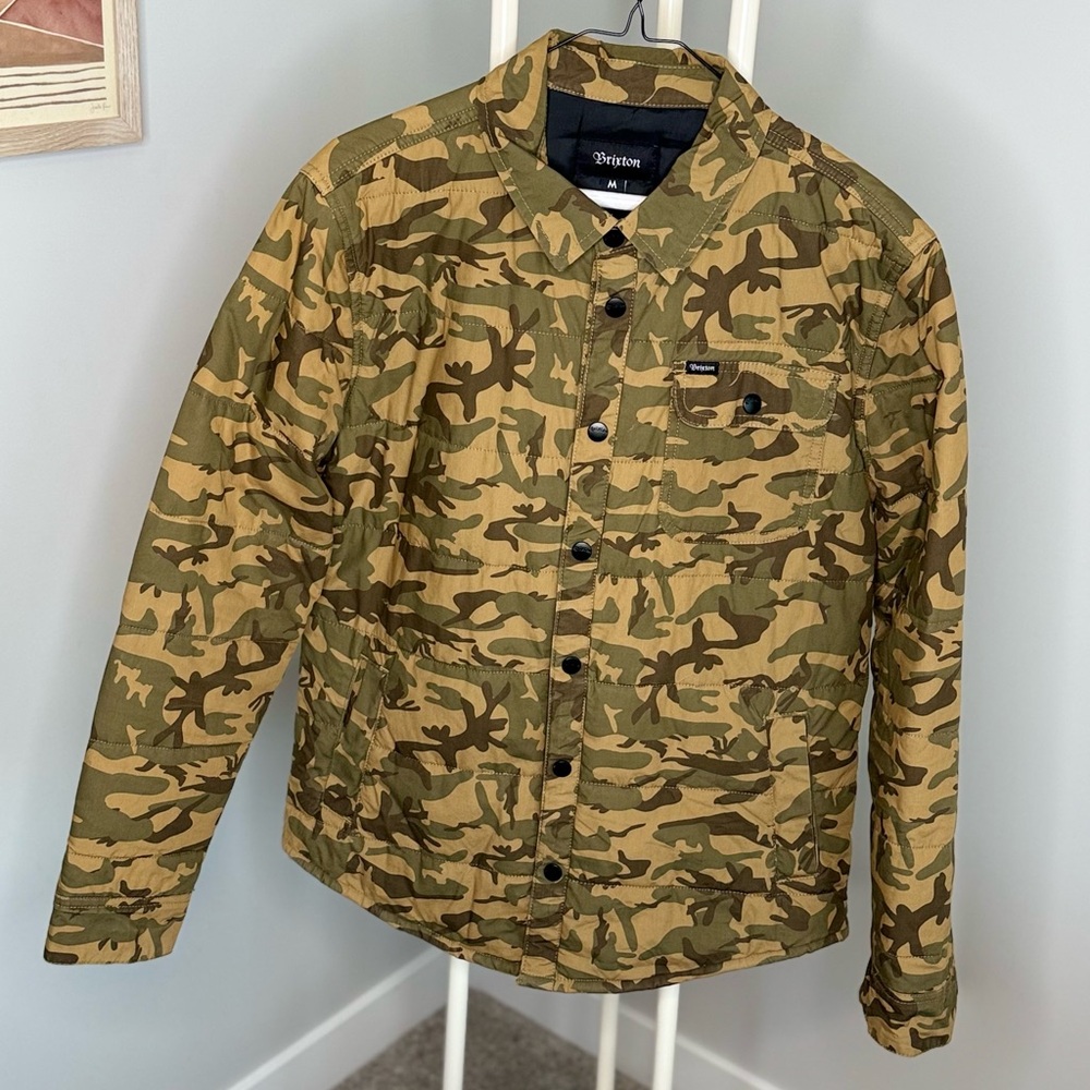 Brixton Men's Olive Camouflage Field Jacket